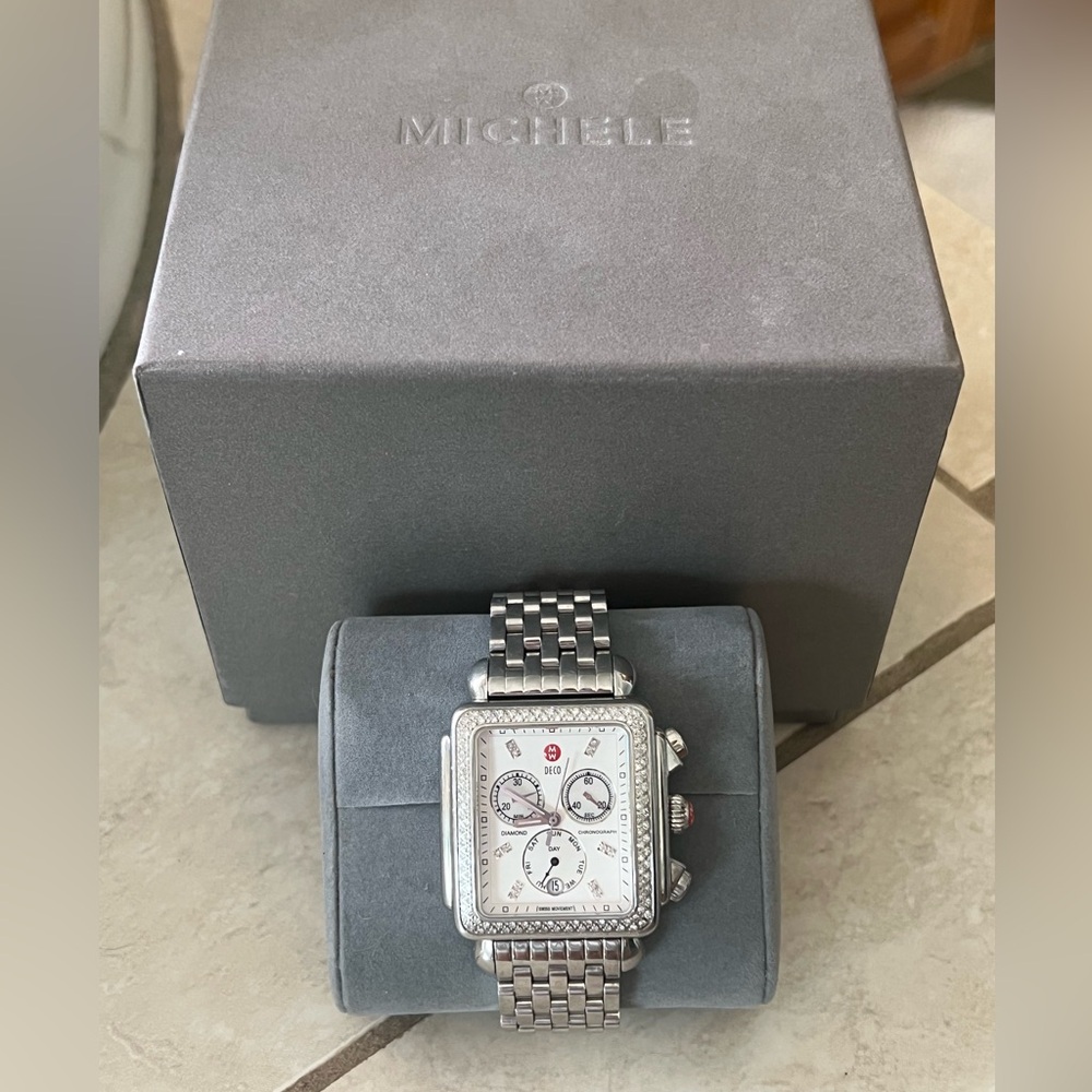 Deco XL Stainless-Steel Diamond Watch